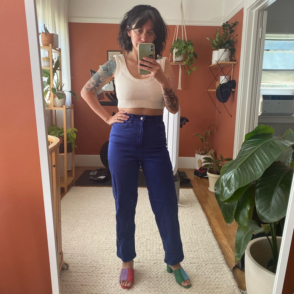 Everlane way high jean in indigo/ deep lapis. Size 28. NWOT.